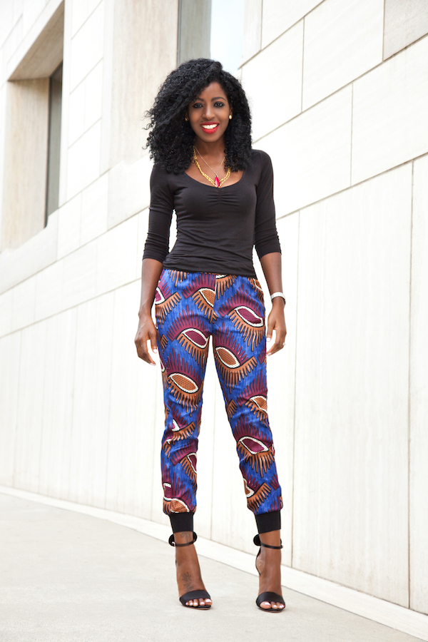 african print joggers