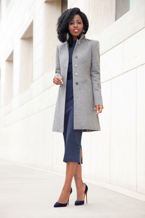 style-pantry-navy-contrast-sleeve-midi-dress-grey-coat