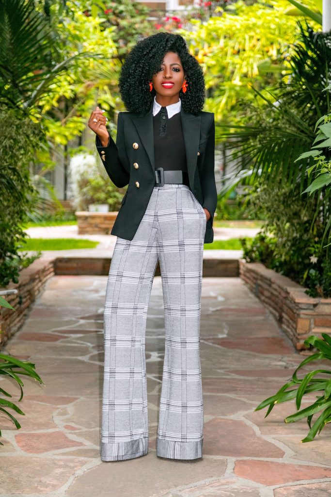 blazer with collared shirt