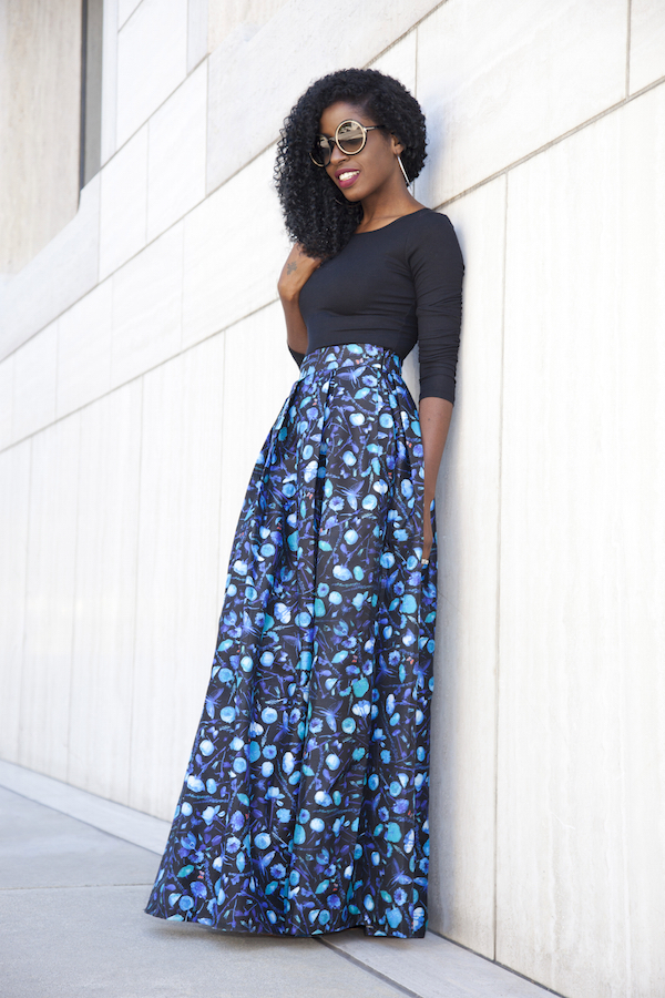 Long Sleeve Tee + Floral Maxi Skirt – StylePantry