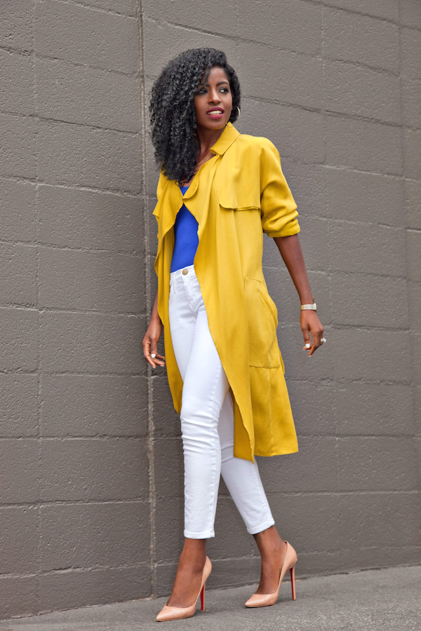 Style Pantry | Trench Coat + Bodysuit + Ankle Jeans