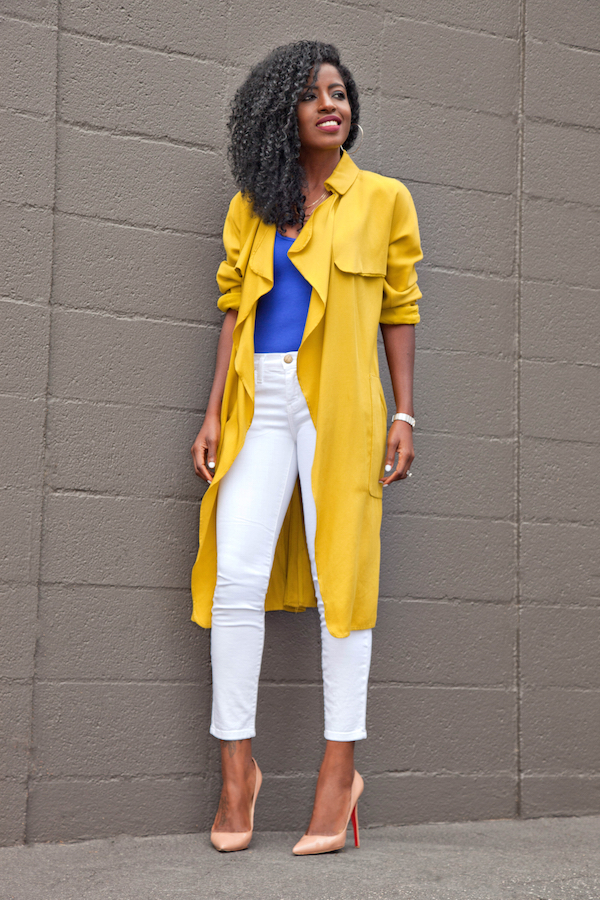 Style Pantry | Trench Coat + Bodysuit + Ankle Jeans