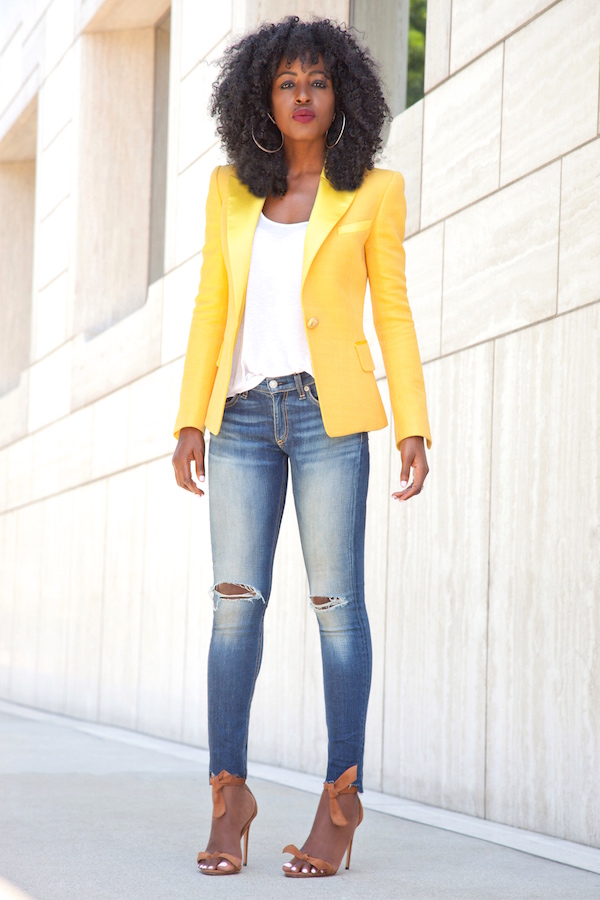 Style Pantry | yellow blazer