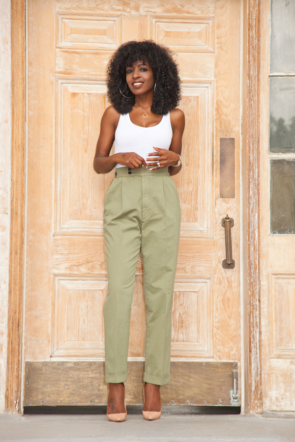 Tank Bodysuit + High Waist Relaxed Chinos | Style Pantry | Bloglovin’