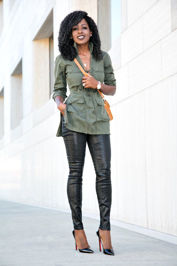 Military Inspired Tunic + Coated Jeans – StylePantry
