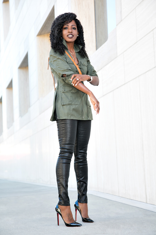 Military Inspired Tunic + Coated Jeans – StylePantry