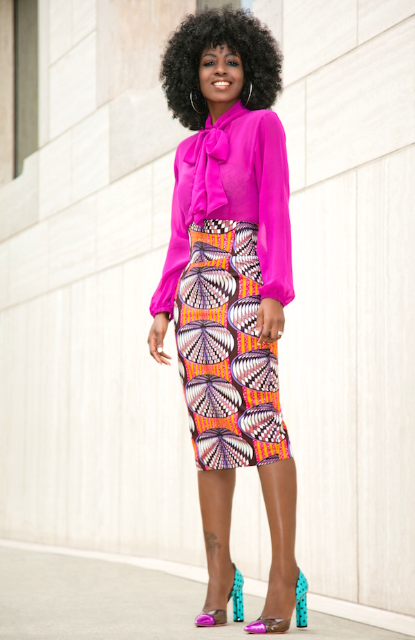 Front Tie Blouse + Printed Midi Skirt – StylePantry