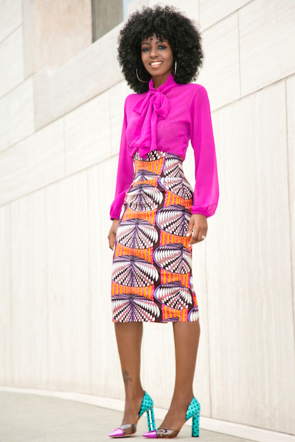 Front Tie Blouse + Printed Midi Skirt – StylePantry