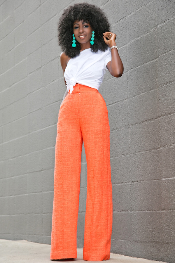 Style Pantry | One Shoulder Cotton Top + High Waist Trousers