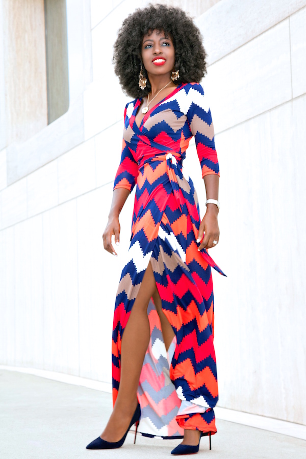 Printed Wrap Maxi Dress – StylePantry