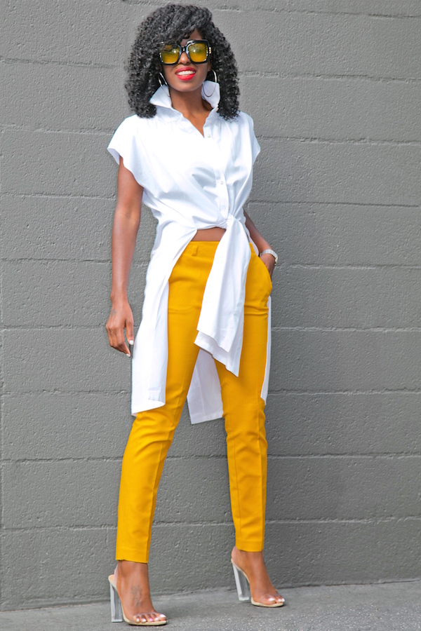 Tie Front Cotton Shirt + Ankle Length Trousers – StylePantry