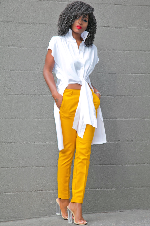 Tie Front Cotton Shirt + Ankle Length Trousers – StylePantry