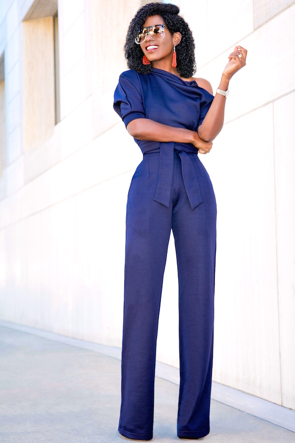 Buttoned Dolman Sleeve Textured Jumpsuit – StylePantry