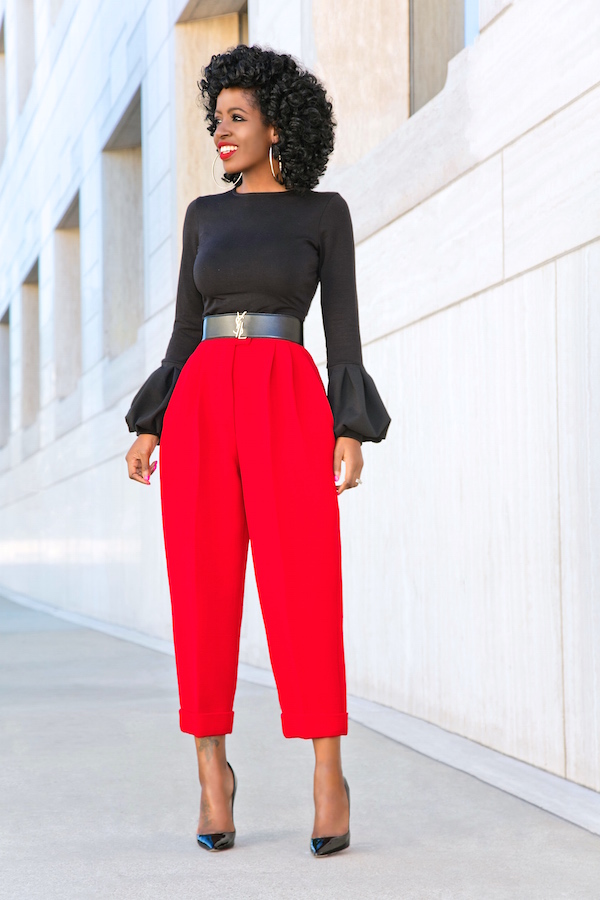 Bell Sleeve Top + Cropped Pleated Tappered Pants – StylePantry