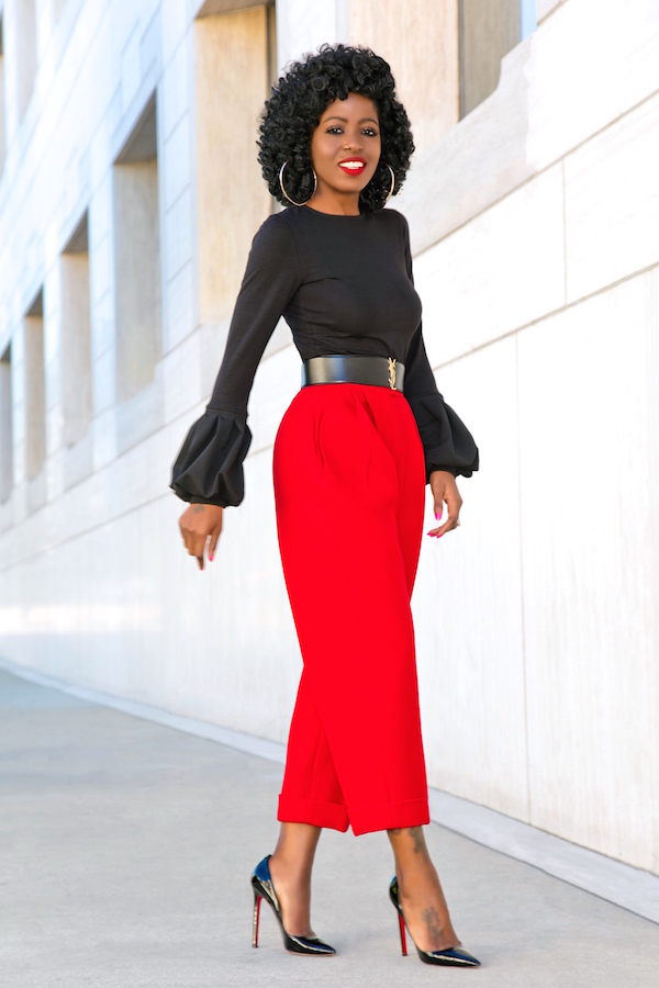 Bell Sleeve Top + Cropped Pleated Tappered Pants – StylePantry