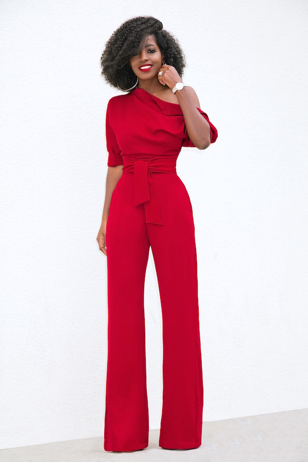 Style Pantry | Buttoned Shoulder Dolman Sleeve Jumpsuit