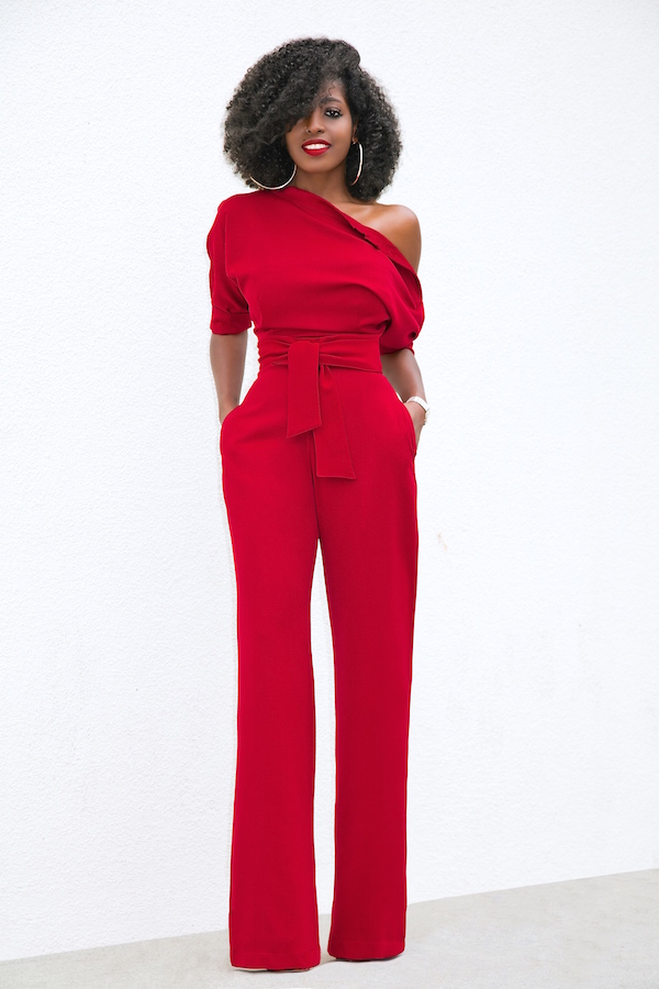 Style Pantry | Buttoned Shoulder Dolman Sleeve Jumpsuit