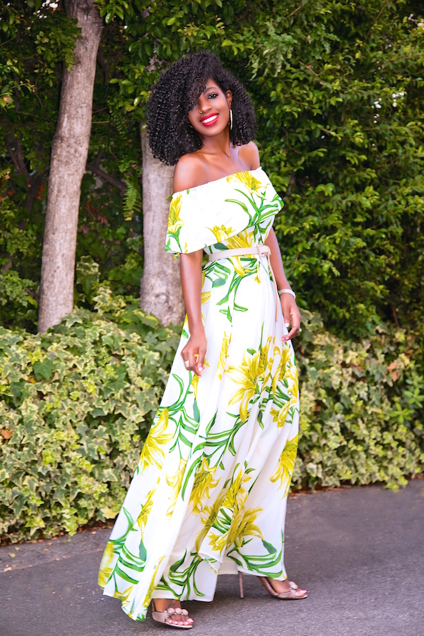 Floral Bardot Maxi Dress – StylePantry