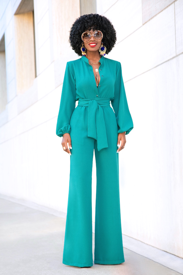 Style Pantry | Bell Sleeve Wide Leg Jumpsuit