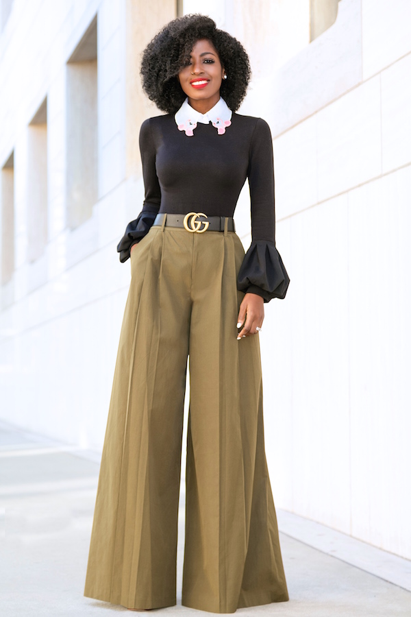 Style Pantry | Long Bell Sleeve Top + Super Flare Pants