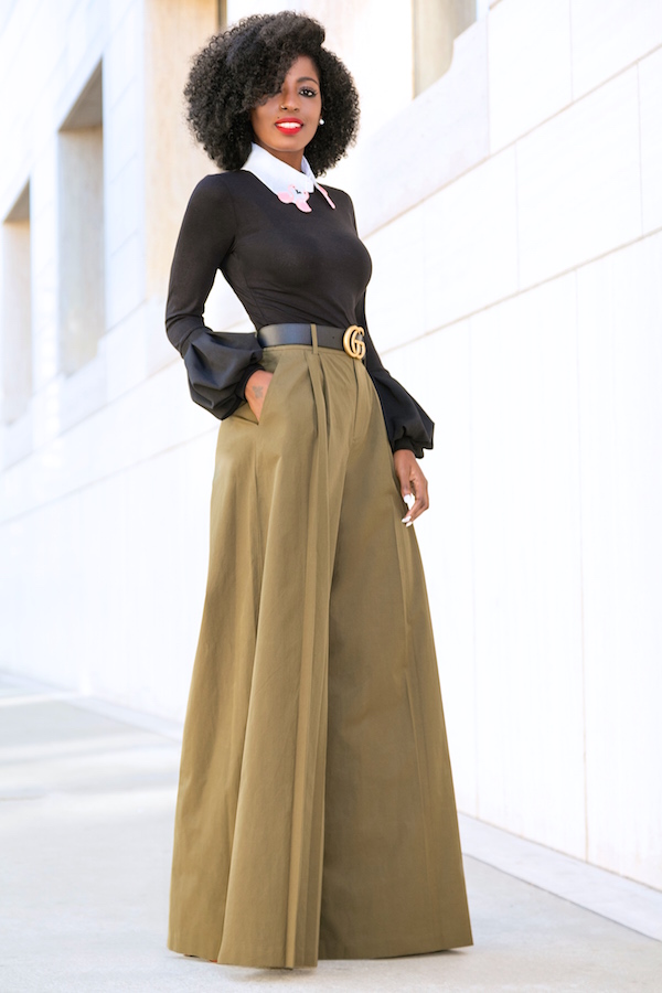 Style Pantry | Long Bell Sleeve Top + Super Flare Pants