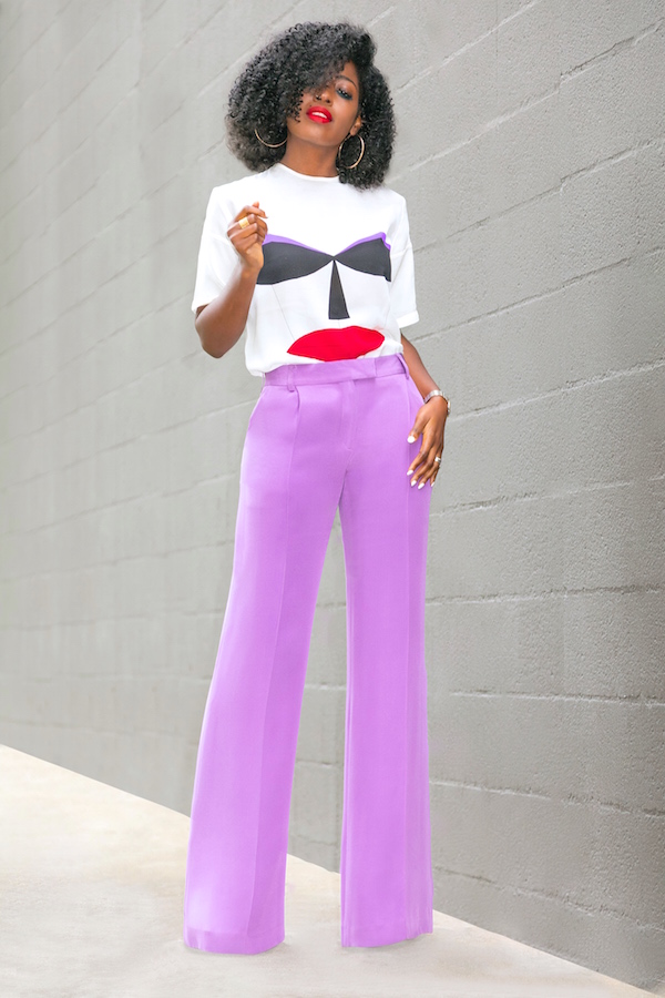 Style Pantry | Double Breasted Blazer + Silk Mask Tee + Wide Leg Pants