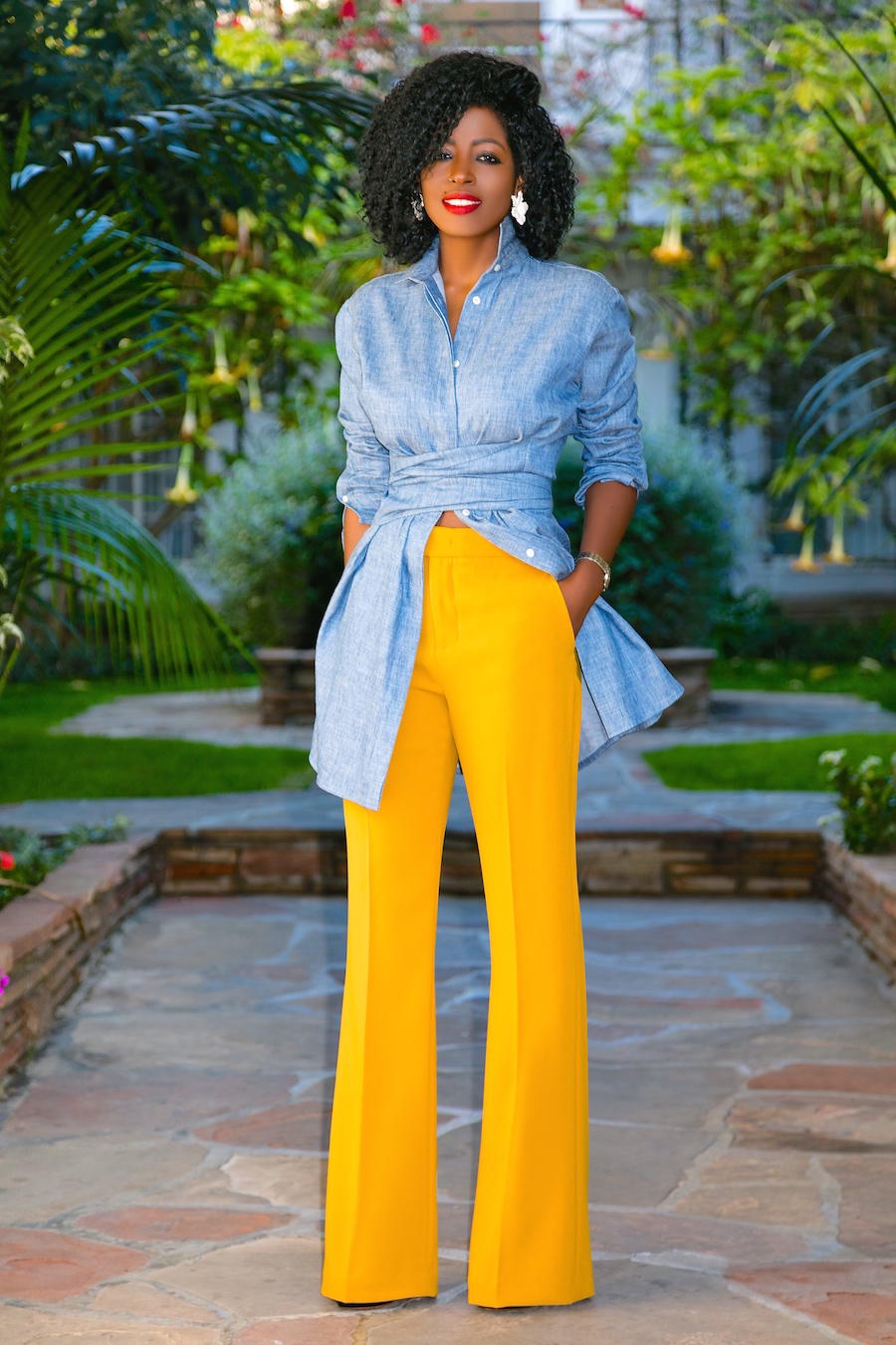 Belted Denim Tunic + Wide Leg Trousers – StylePantry