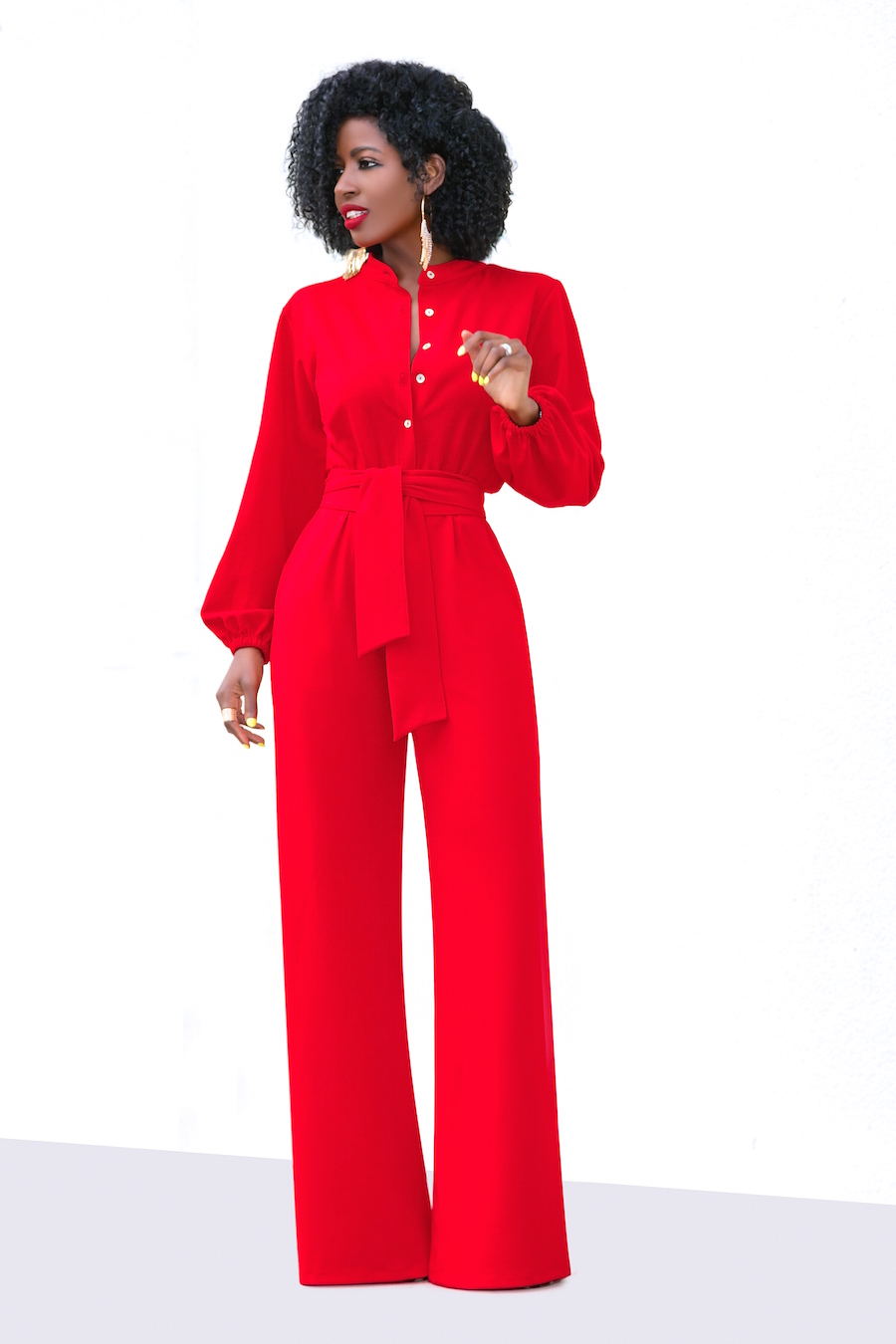 Style Pantry | Bell Sleeve Wide Leg Jumpsuit