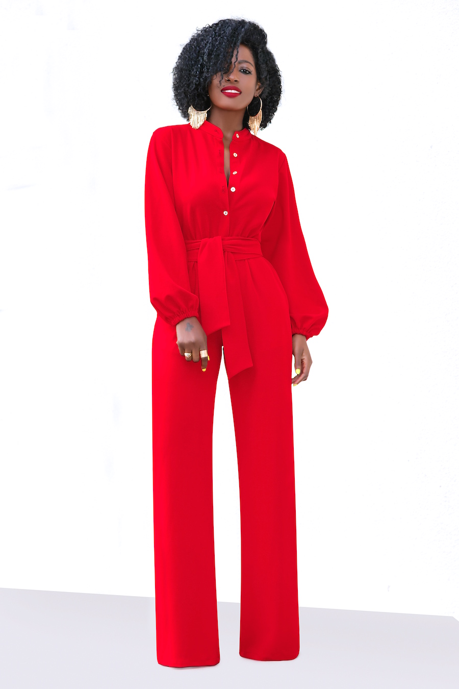 Style Pantry | Bell Sleeve Wide Leg Jumpsuit