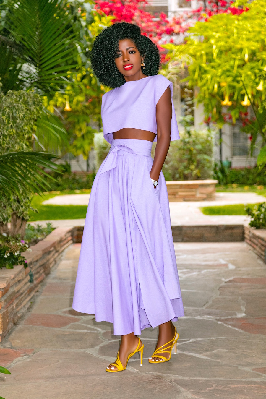 Crop Top + Belted High Waist Skirt – StylePantry