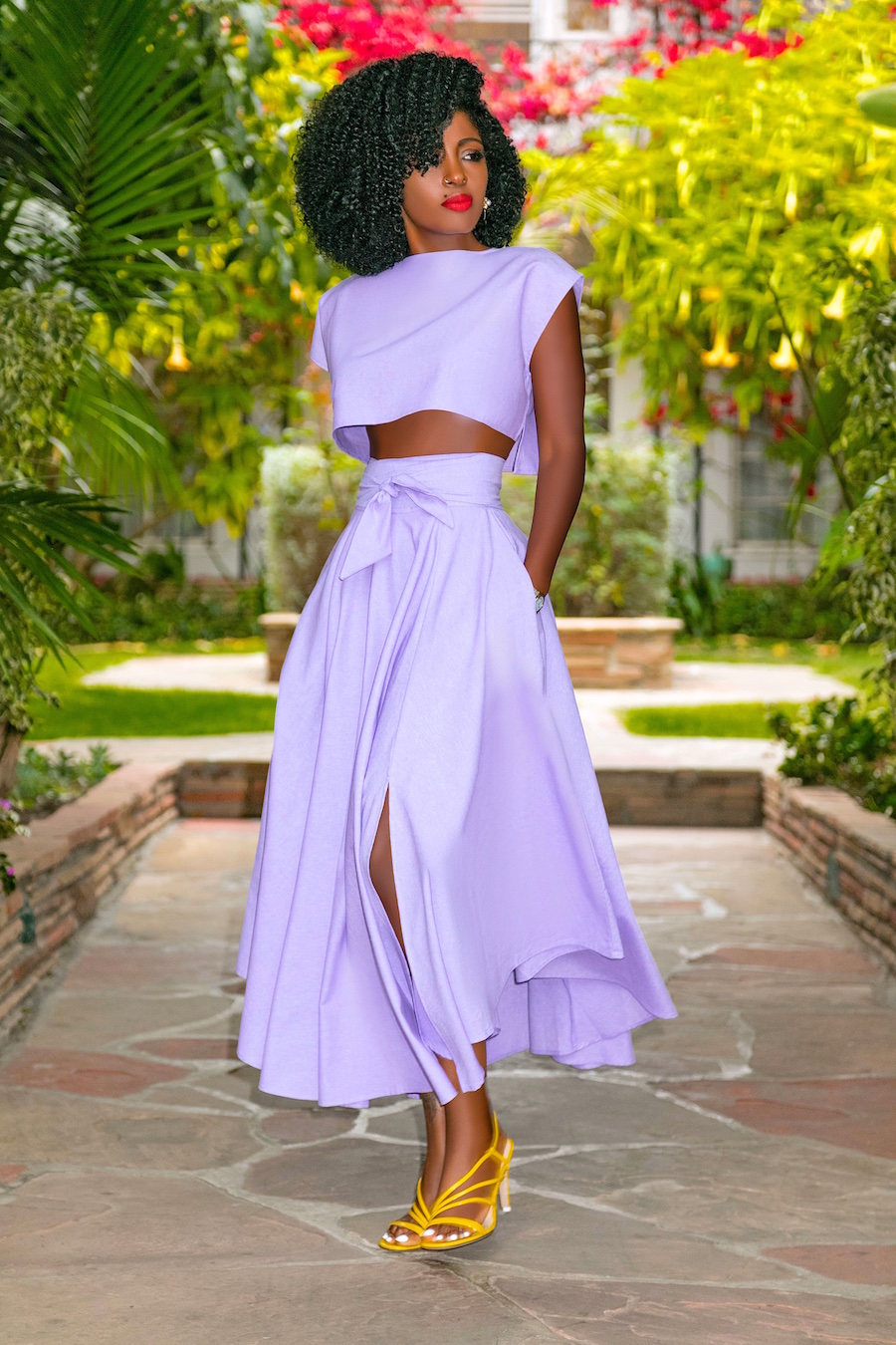 Crop Top + Belted High Waist Skirt – StylePantry