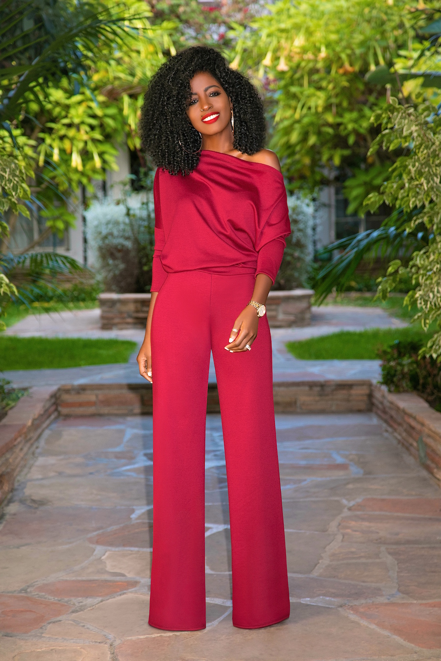 Slouchy Off Shoulder Jumpsuit – StylePantry
