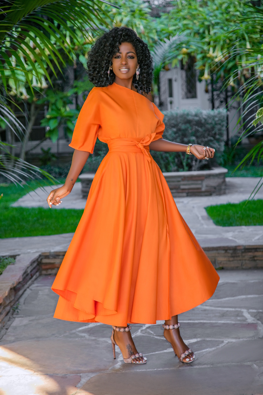 Off Shoulder Top + Belted Midi Skirt – StylePantry