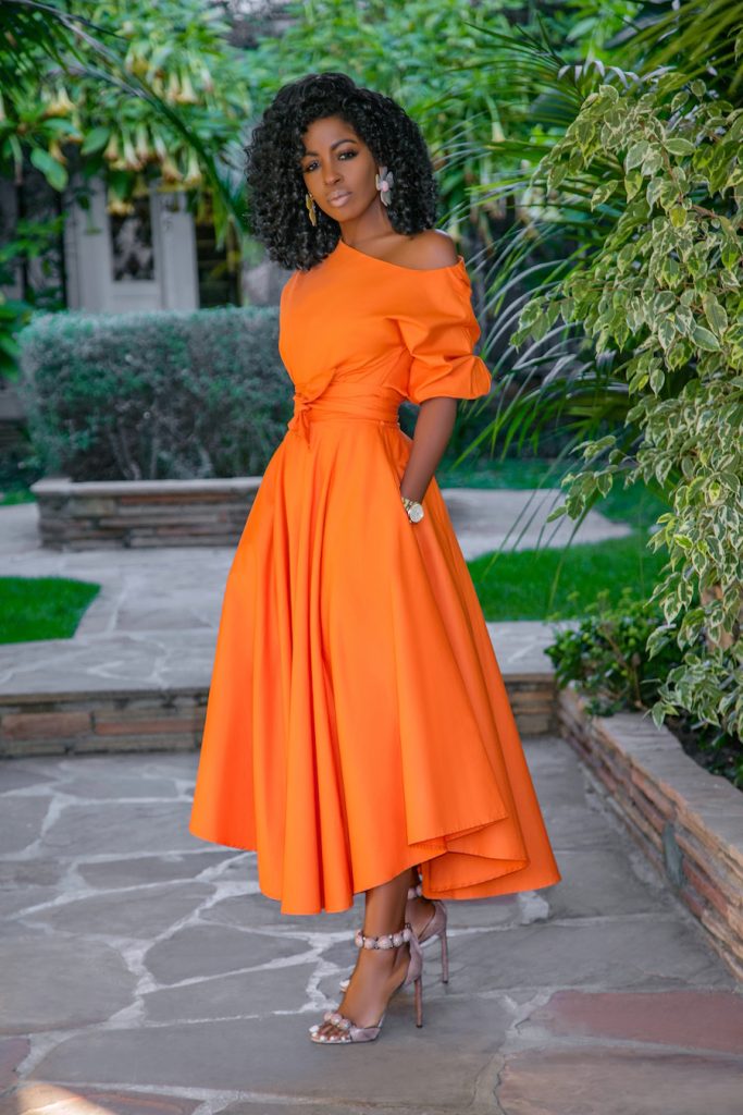 Style Pantry | Off Shoulder Top + Belted Midi Skirt