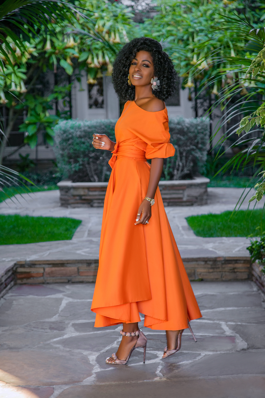 Off Shoulder Top + Belted Midi Skirt – StylePantry