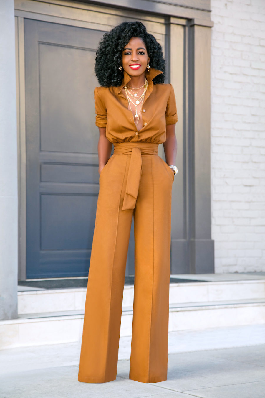 Coco Button Down Jumpsuit – StylePantry