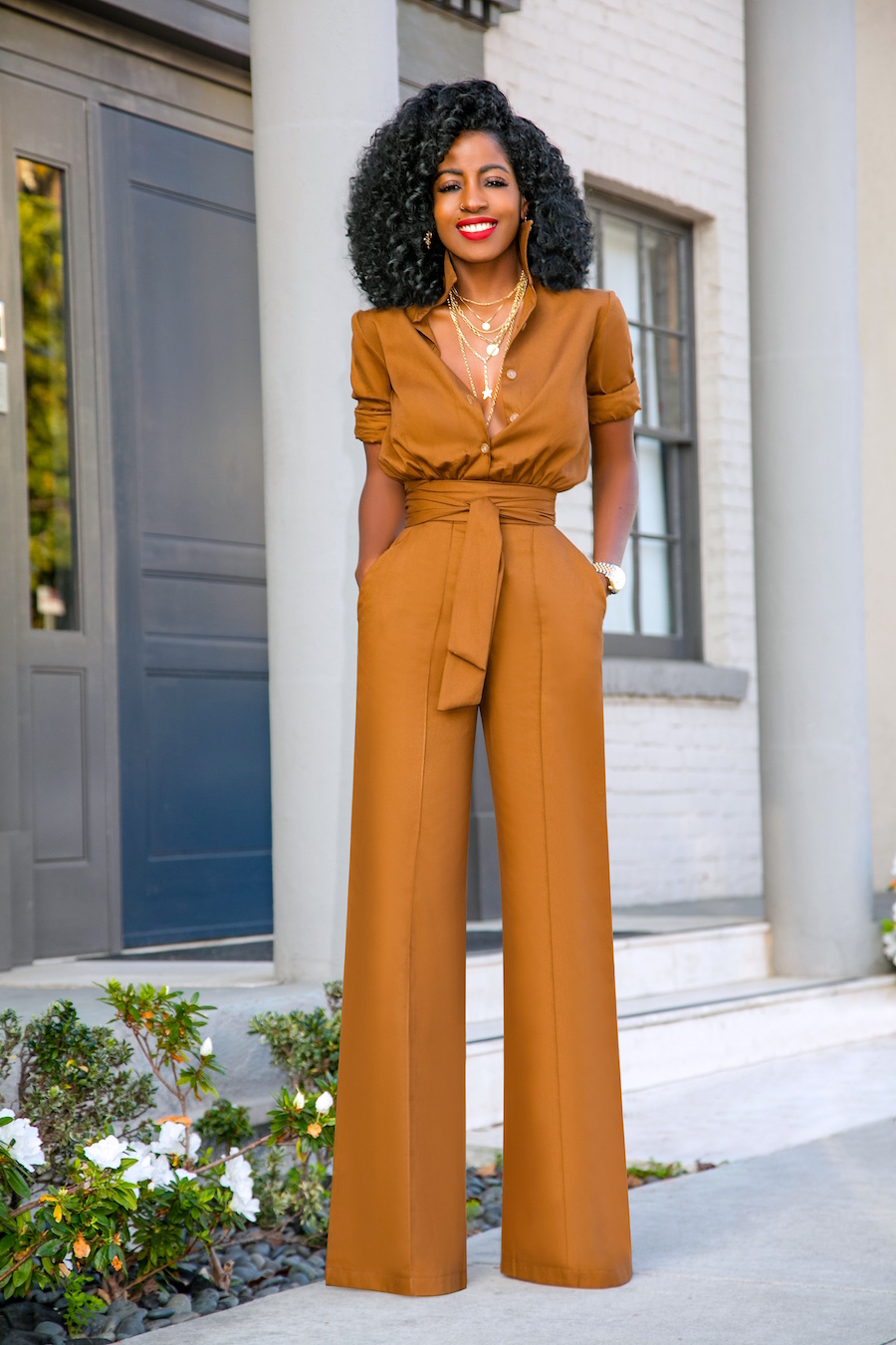 Coco Button Down Jumpsuit – StylePantry