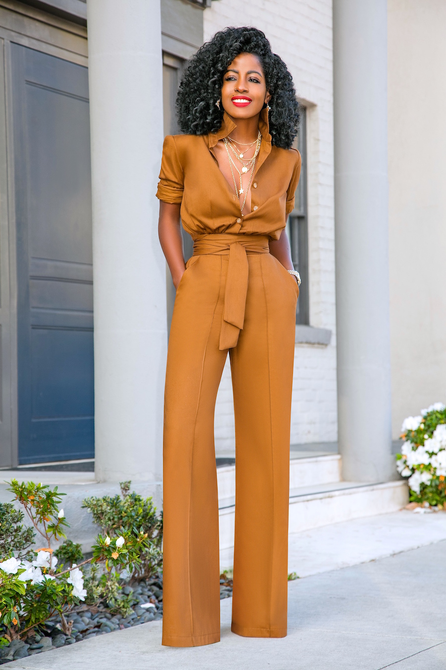 Coco Button Down Jumpsuit – StylePantry