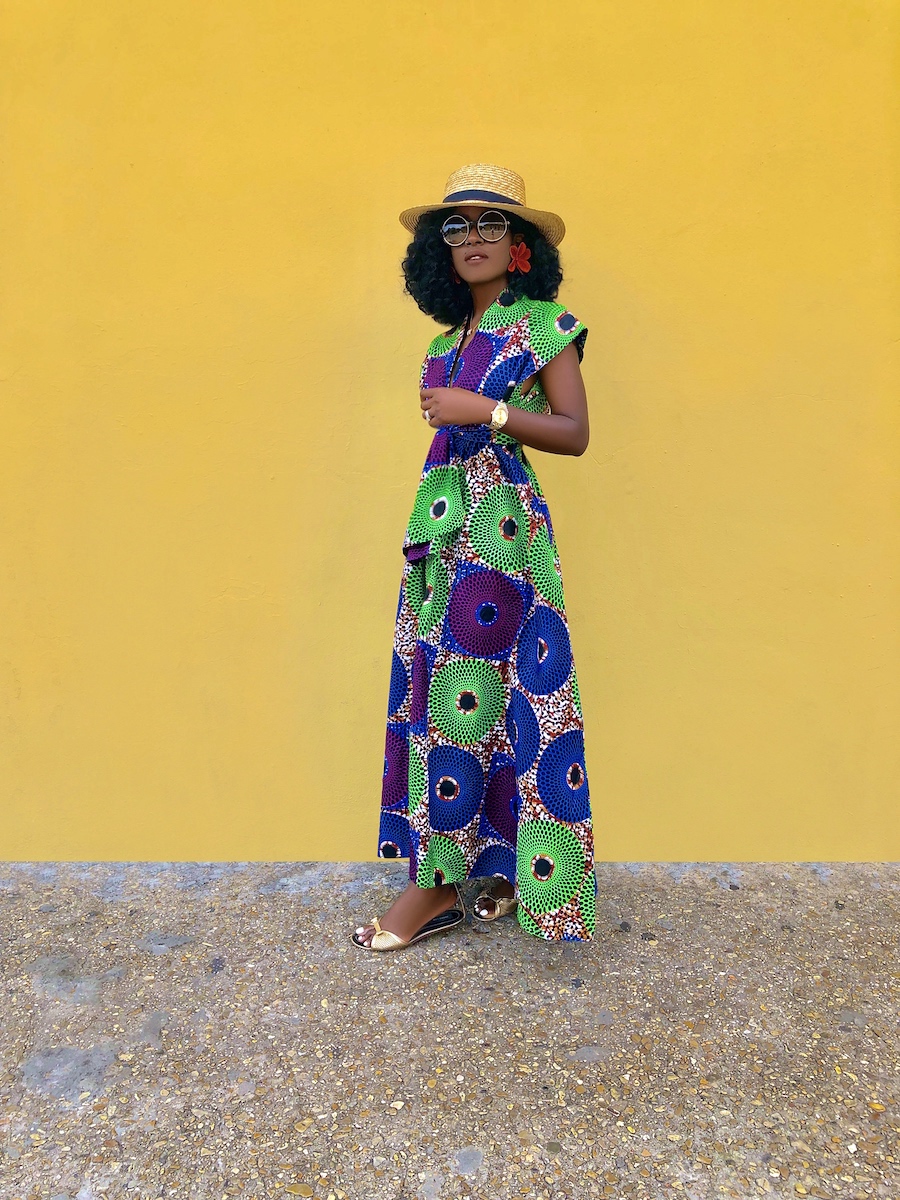 Ankara Print Midi Dress – StylePantry