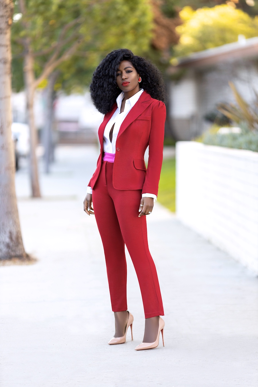 Style Pantry | FKSP Fitted Blazer + Contrast Waist Pants