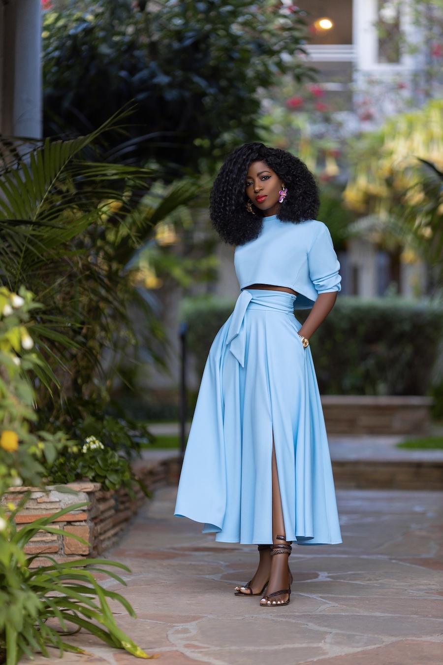 Long Sleeve Crop + Belted Swing Skirt – StylePantry