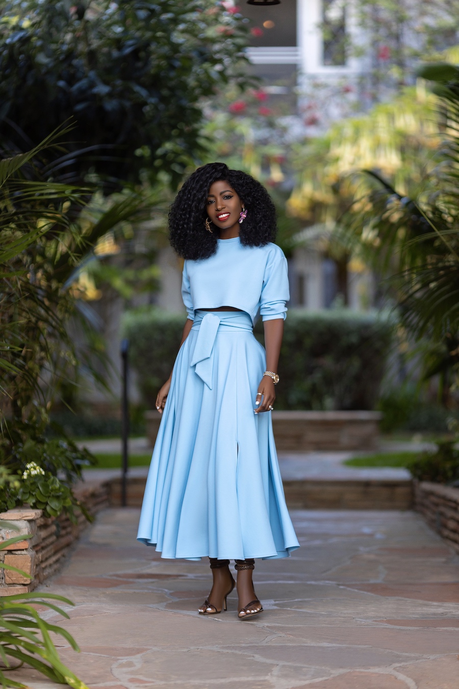 Long Sleeve Crop + Belted Swing Skirt – StylePantry