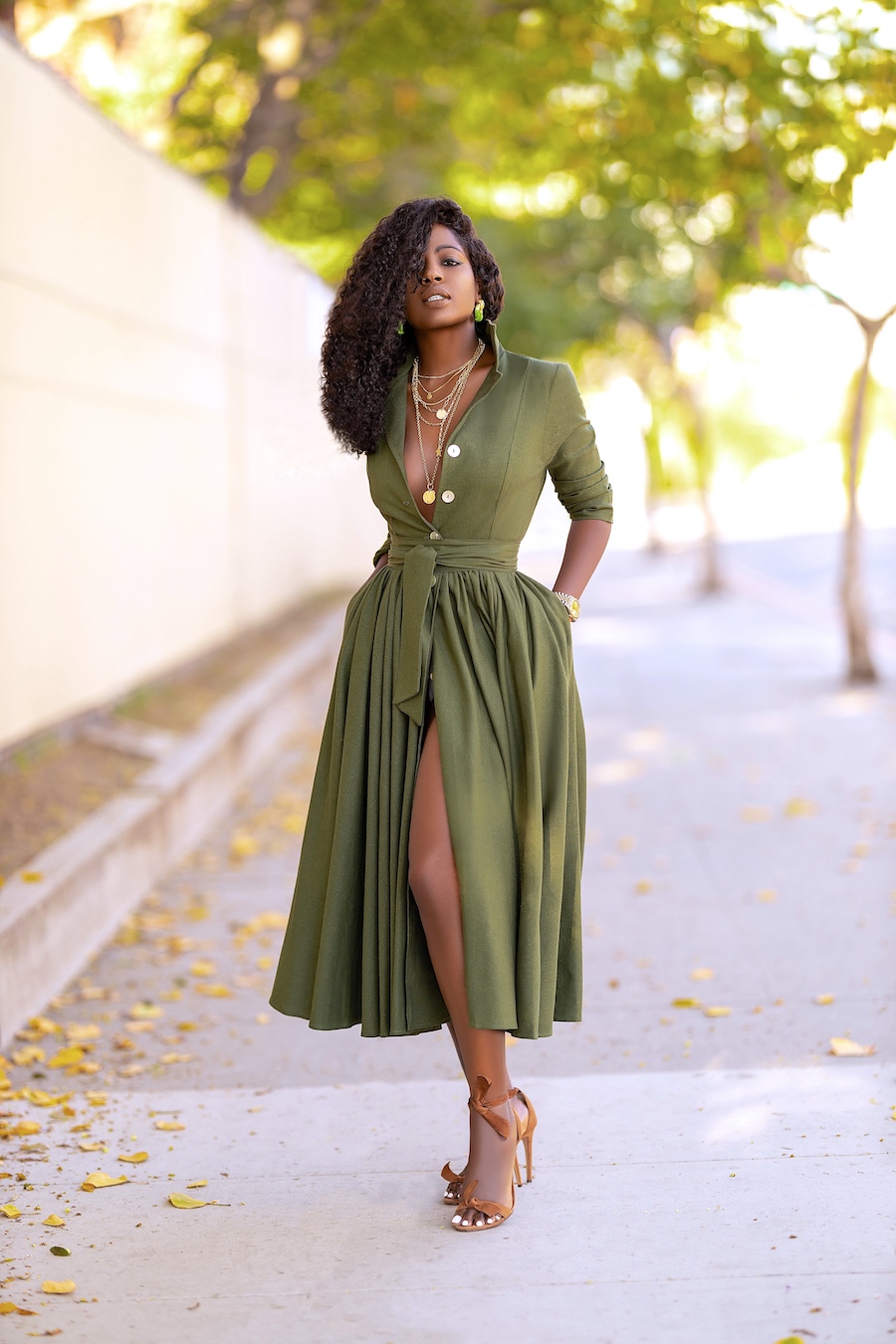 Collared Midi Shirtdress – StylePantry