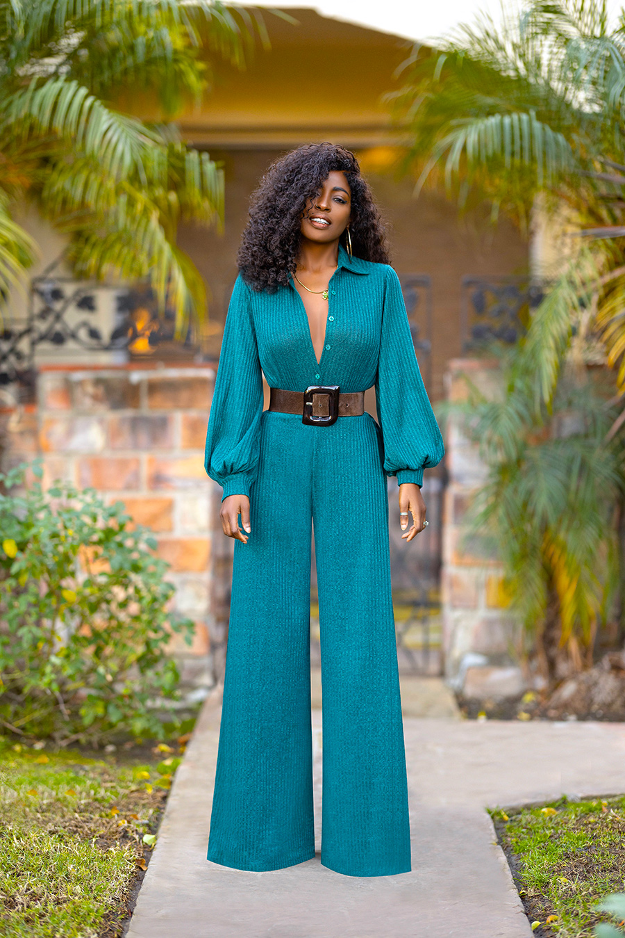 Button-Down Knit Jumpsuit – StylePantry