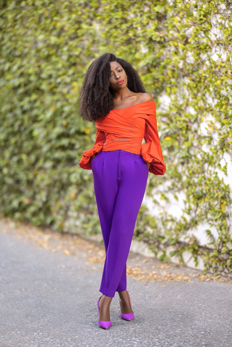 Off Shoulder Blouse + High Waist Pegged Pants – StylePantry