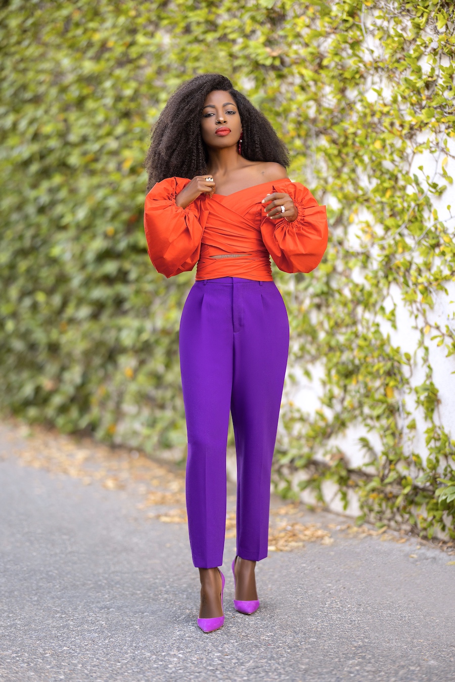 Off Shoulder Blouse + High Waist Pegged Pants – Stylepantry