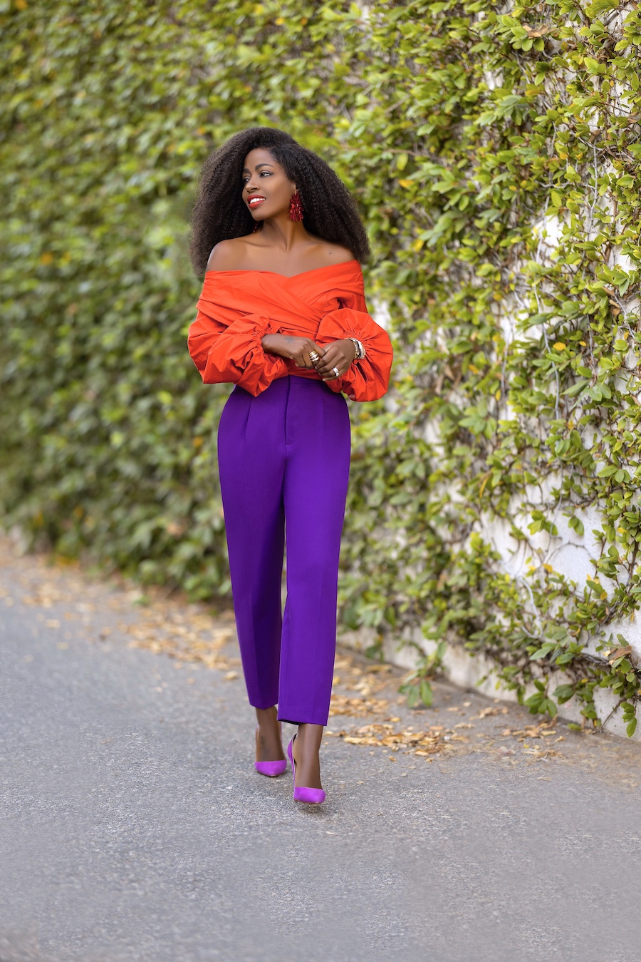 Off Shoulder Blouse + High Waist Pegged Pants – StylePantry