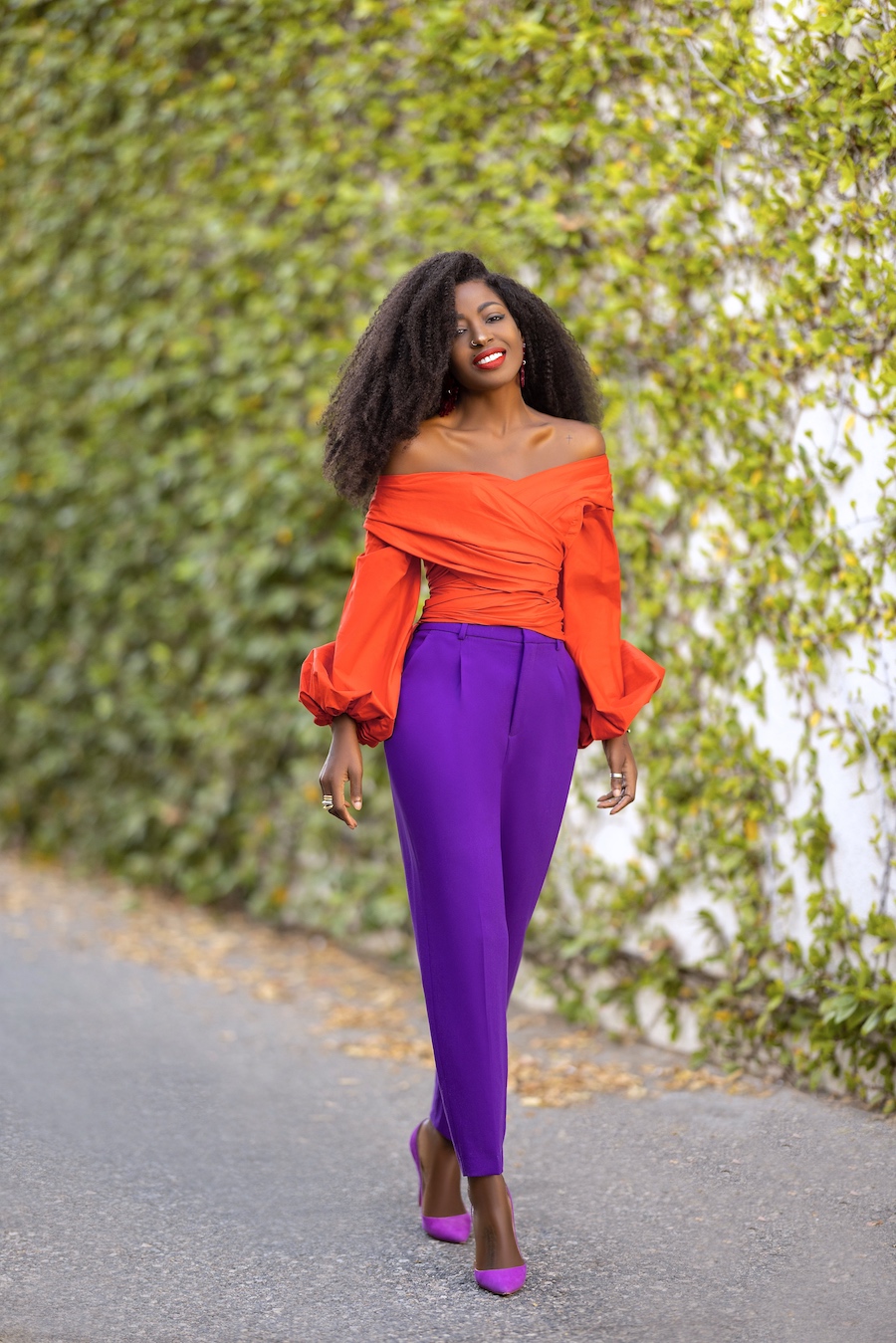 Off Shoulder Blouse + High Waist Pegged Pants – StylePantry